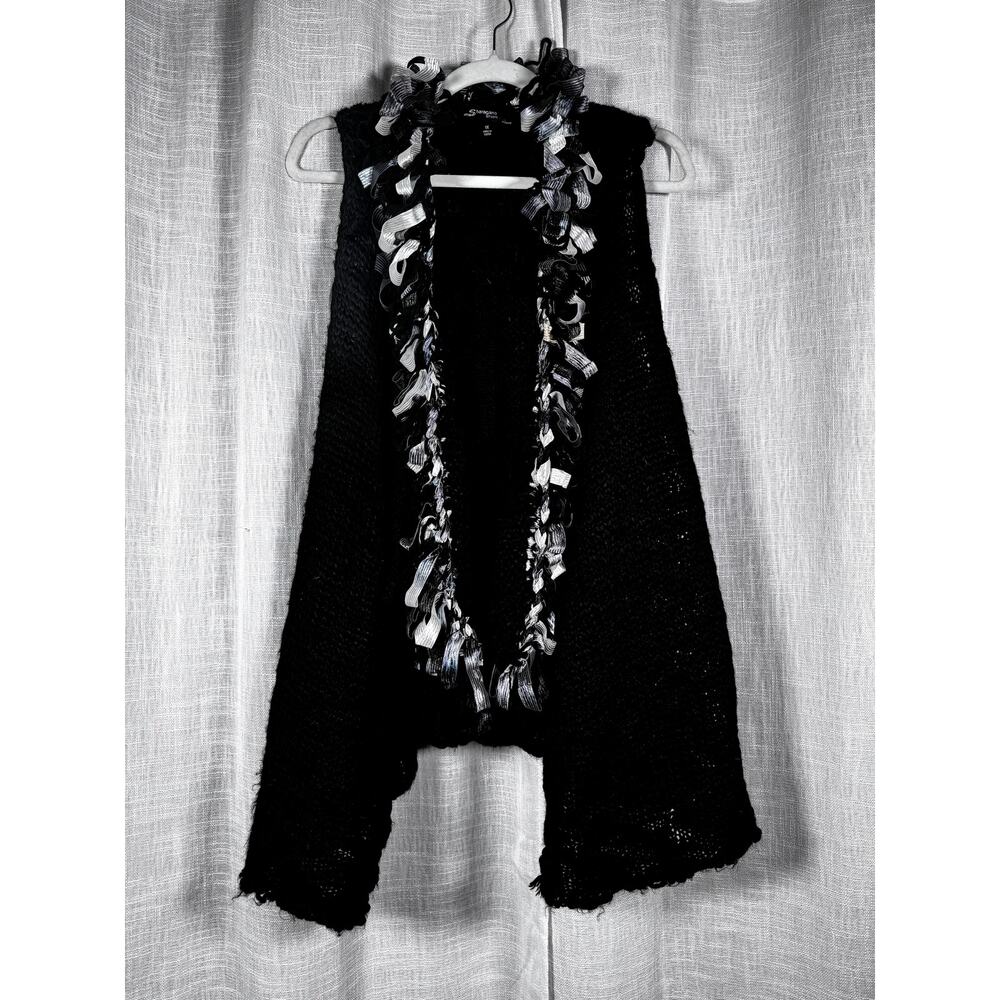 Sharagano Studio Knit Vest Size 1X Whimsygoth Boho Festival Coachella